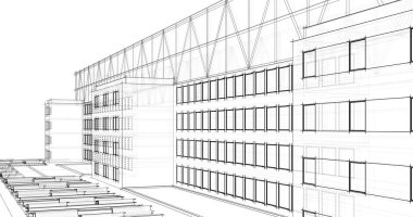 soyut mimari duvar kağıdı tasarımı, dijital konsept arkaplan