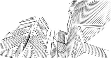 soyut mimari duvar kağıdı tasarımı, dijital konsept arkaplan