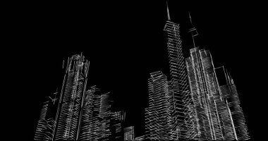 soyut mimari duvar kağıdı tasarımı, dijital konsept arkaplan