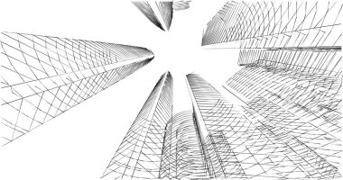 soyut mimari duvar kağıdı tasarımı, dijital konsept arkaplan