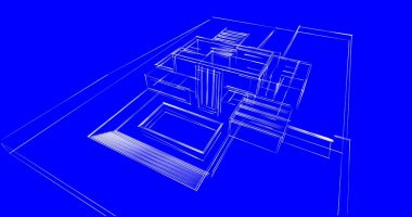 soyut mimari duvar kağıdı tasarımı, dijital konsept arkaplan