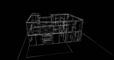 soyut mimari duvar kağıdı tasarımı, dijital konsept arkaplan