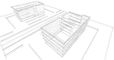 soyut mimari duvar kağıdı tasarımı, dijital konsept arkaplan
