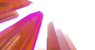 soyut mimari duvar kağıdı tasarımı, dijital konsept arkaplan