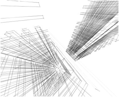 soyut mimari duvar kağıdı tasarımı, dijital konsept arkaplan