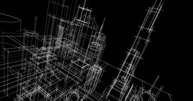 soyut mimari duvar kağıdı tasarımı, dijital konsept arkaplan