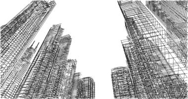 soyut mimari duvar kağıdı tasarımı, dijital konsept arkaplan