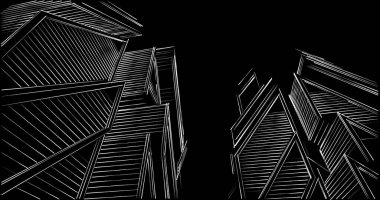 soyut mimari duvar kağıdı tasarımı, dijital konsept arkaplan