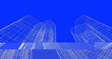 soyut mimari duvar kağıdı tasarımı, dijital konsept arkaplan