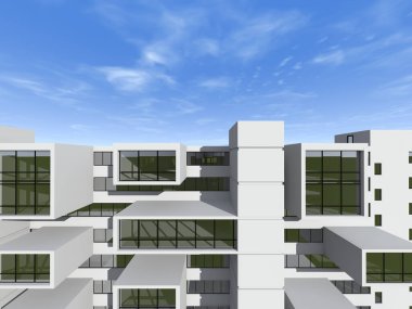 mimari sanat konsepti, minimum geometrik şekiller. 