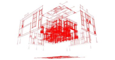 soyut mimari duvar kağıdı tasarımı, dijital konsept arkaplan