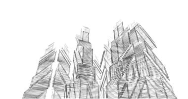 soyut mimari duvar kağıdı tasarımı, dijital konsept arkaplan