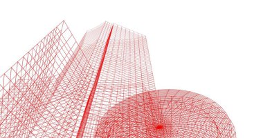 soyut mimari duvar kağıdı tasarımı, dijital konsept arkaplan