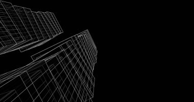 soyut mimari duvar kağıdı tasarımı, dijital konsept arkaplan