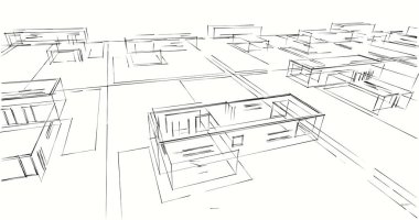 soyut mimari duvar kağıdı tasarımı, dijital konsept arkaplan