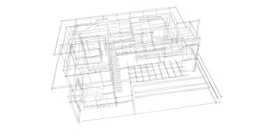 soyut mimari duvar kağıdı tasarımı, dijital konsept arkaplan