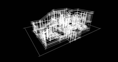 soyut mimari duvar kağıdı tasarımı, dijital konsept arkaplan