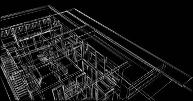 soyut mimari duvar kağıdı tasarımı, dijital konsept arkaplan