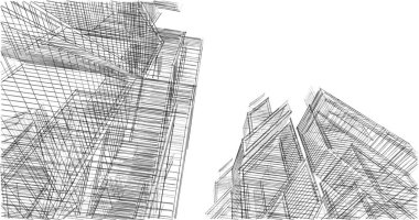 soyut mimari duvar kağıdı tasarımı, dijital konsept arkaplan