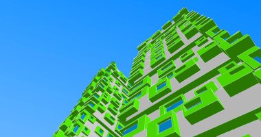 soyut mimari duvar kağıdı tasarımı, dijital konsept arkaplan