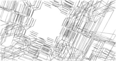 soyut mimari duvar kağıdı tasarımı, dijital konsept arkaplan