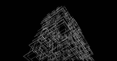 soyut mimari duvar kağıdı tasarımı, dijital konsept arkaplan