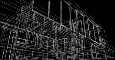 soyut mimari duvar kağıdı tasarımı, dijital konsept arkaplan
