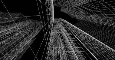 soyut mimari duvar kağıdı tasarımı, dijital konsept arkaplan