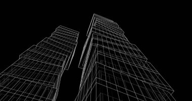 soyut mimari duvar kağıdı tasarımı, dijital konsept arkaplan