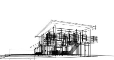 soyut mimari duvar kağıdı tasarımı, dijital konsept arkaplan