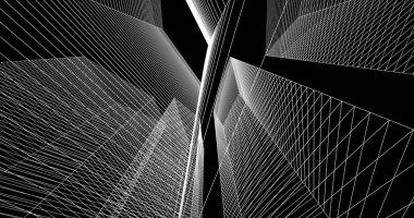 soyut mimari duvar kağıdı tasarımı, dijital konsept arkaplan