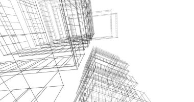 soyut mimari duvar kağıdı tasarımı, dijital konsept arkaplan