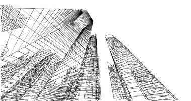 soyut mimari duvar kağıdı tasarımı, dijital konsept arkaplan