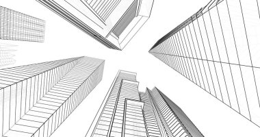 soyut mimari duvar kağıdı tasarımı, dijital konsept arkaplan