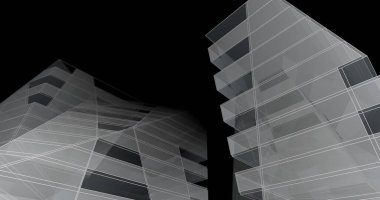 soyut mimari duvar kağıdı tasarımı, dijital konsept arkaplan