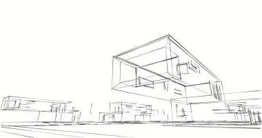 soyut mimari duvar kağıdı tasarımı, dijital konsept arkaplan