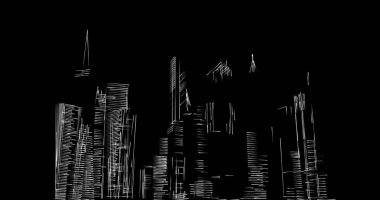 soyut mimari duvar kağıdı tasarımı, dijital konsept arkaplan