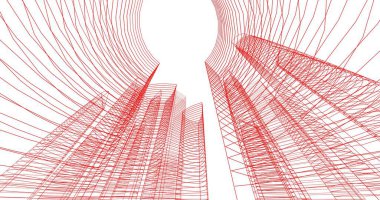 soyut mimari duvar kağıdı tasarımı, dijital konsept arkaplan