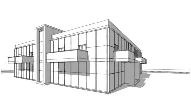 soyut mimari duvar kağıdı tasarımı, dijital konsept arkaplan