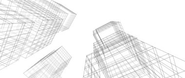 soyut mimari duvar kağıdı tasarımı, dijital konsept arkaplan