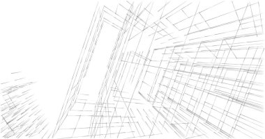 soyut mimari duvar kağıdı tasarımı, dijital konsept arkaplan