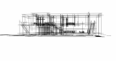 soyut mimari duvar kağıdı tasarımı, dijital konsept arkaplan