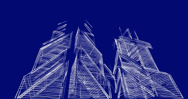 soyut mimari duvar kağıdı tasarımı, dijital konsept arkaplan