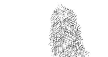 soyut mimari duvar kağıdı tasarımı, dijital konsept arkaplan