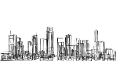 soyut mimari duvar kağıdı tasarımı, dijital konsept arkaplan