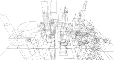 soyut mimari duvar kağıdı tasarımı, dijital konsept arkaplan
