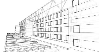 soyut mimari duvar kağıdı tasarımı, dijital konsept arkaplan