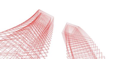 soyut mimari duvar kağıdı tasarımı, dijital konsept arkaplan