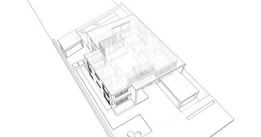 soyut mimari duvar kağıdı tasarımı, dijital konsept arkaplan
