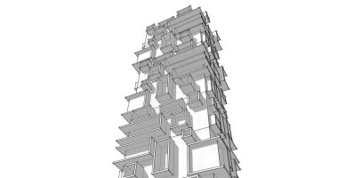 soyut mimari duvar kağıdı tasarımı, dijital konsept arkaplan